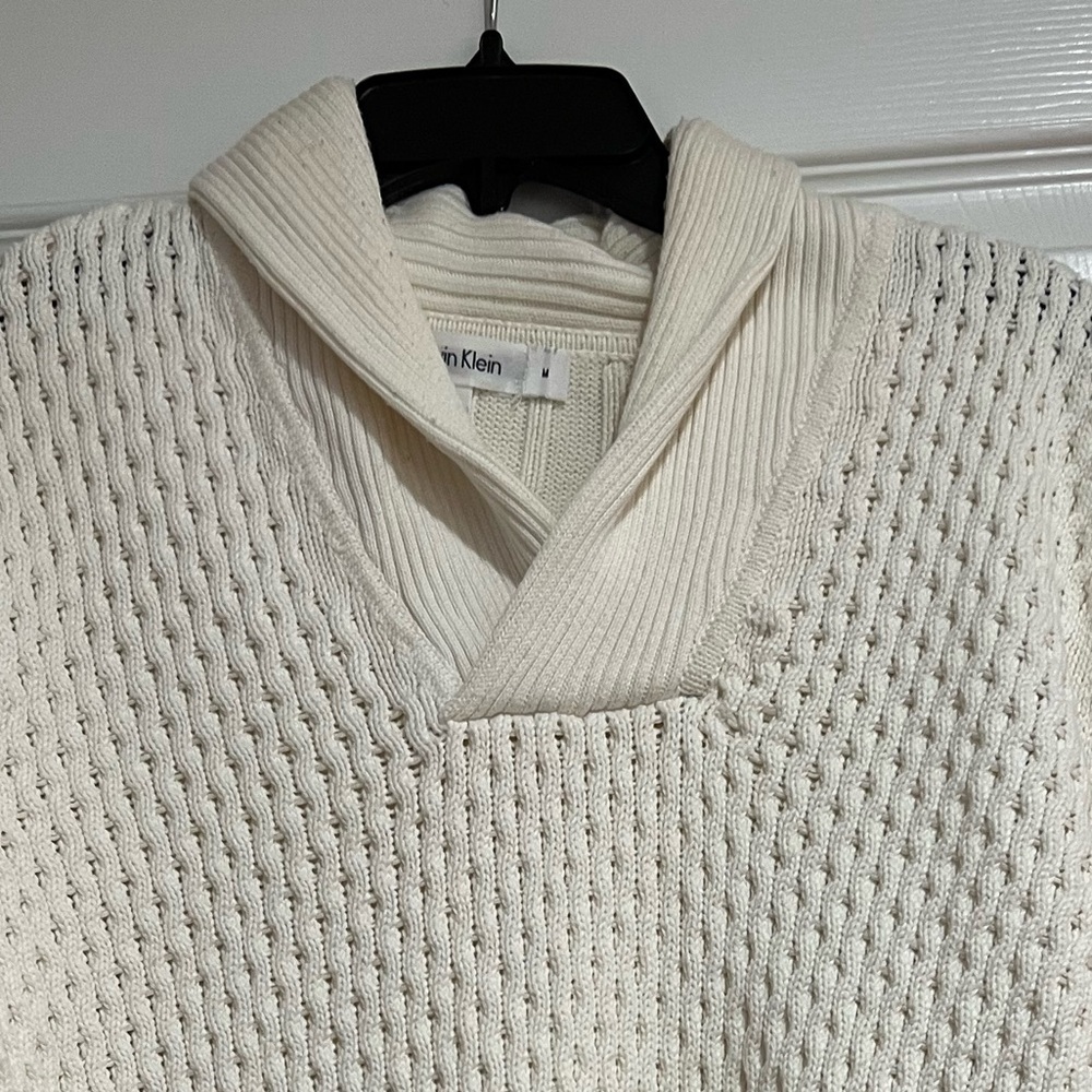 12. CALVIN KLEIN Men's Textured Shawl-Collar Sweater - Picture 9 of 15